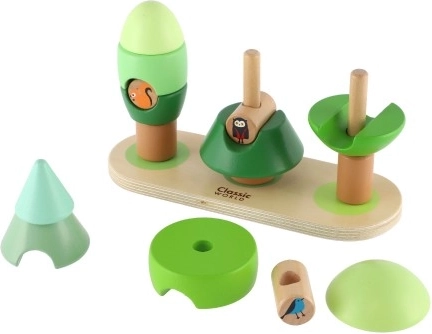 Houten stapelbomen Little Forest Classic World, 16 delen
