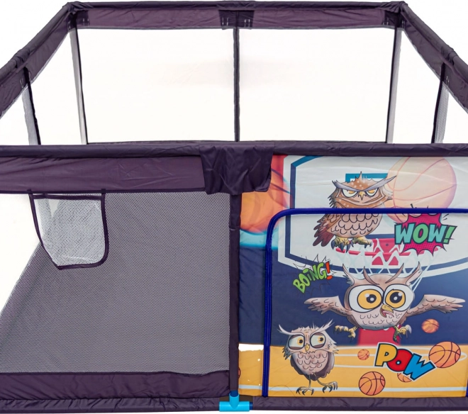 Zachte rechthoekige babybox Sportieve Uil