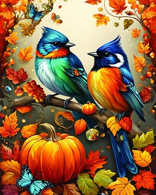 Herfstpuzzel Vogeltjes 500 stukjes