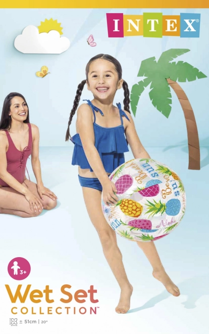opblaasbare strandbal 51 cm INTEX – diverse motieven