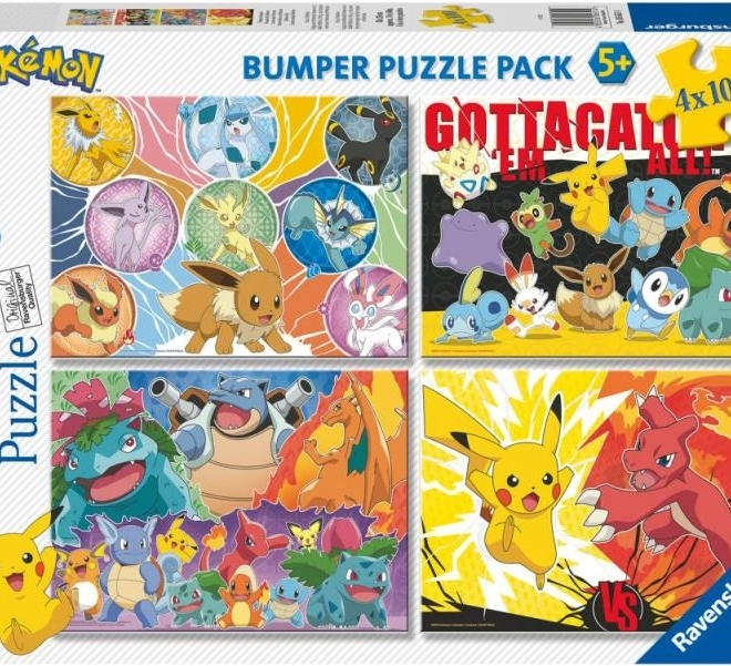 Pokémon puzzel 4x100 stukjes