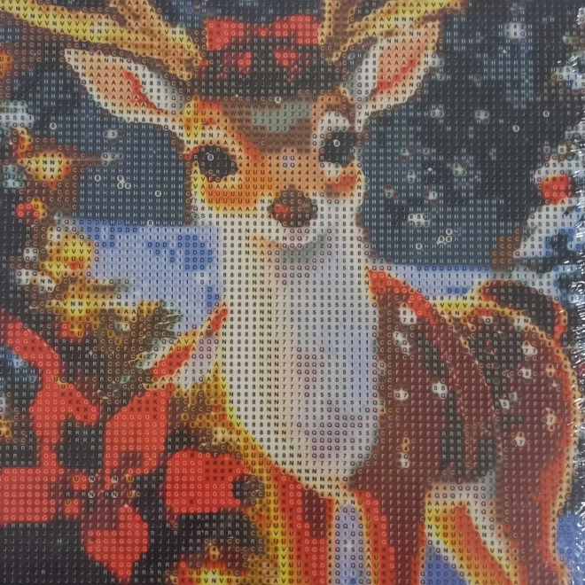 Diamantschilderij Kerst Rendier 23x30cm