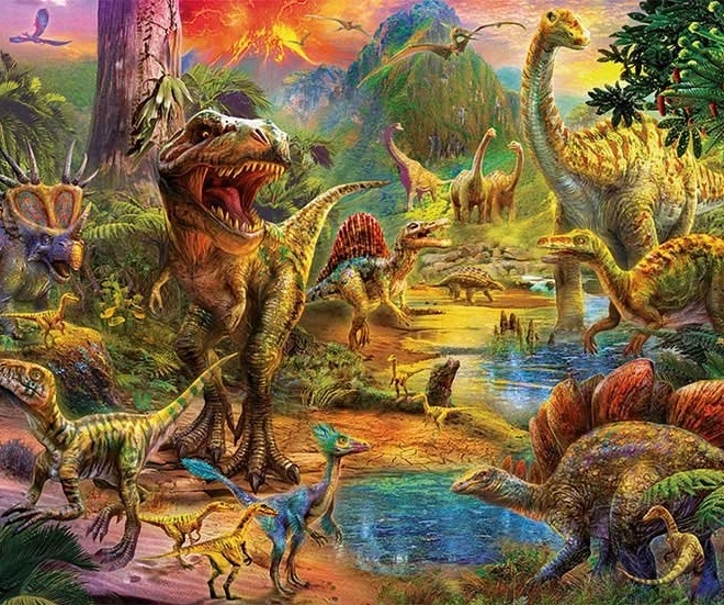 Puzzel Dinosauriërsland 1000 stukjes