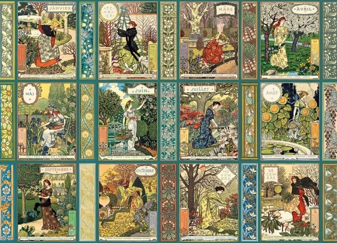 COBBLE HILL Puzzel Jardiniere: Tuinier Kalender 1000 Stukjes