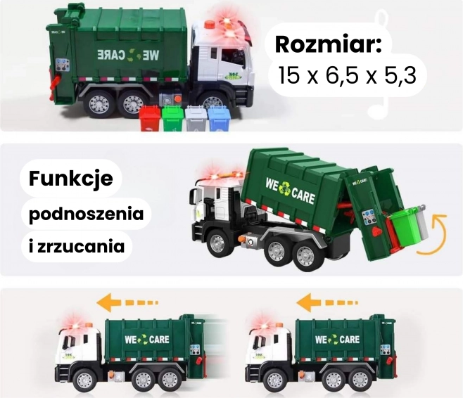 Interactieve vuilniswagen Purifier 1:10 - Educatief speelgoed voor afvalscheiding