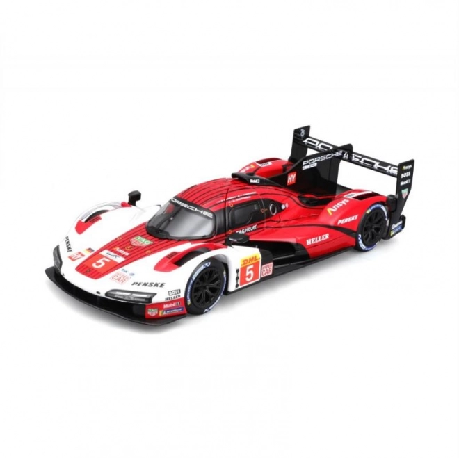 Bburago 1:24 Racing - Porsche 963 - Wit/Rood #5