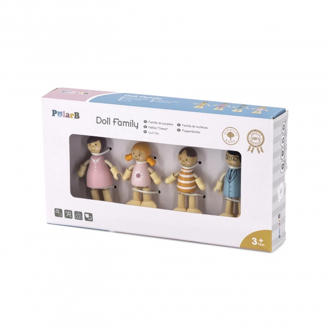 Houten poppen voor het poppenhuis