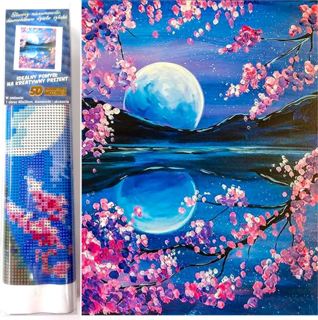 Norimpex Diamantschilderij Opkomende Maan 30x40cm