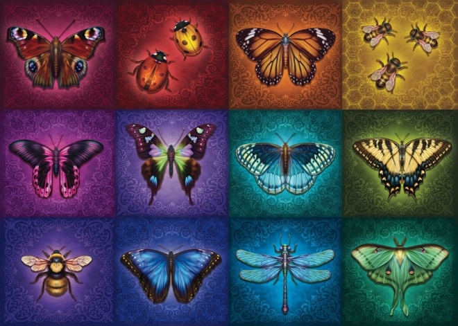Prachtige gevleugelde insecten puzzel 2D 1000 stukjes