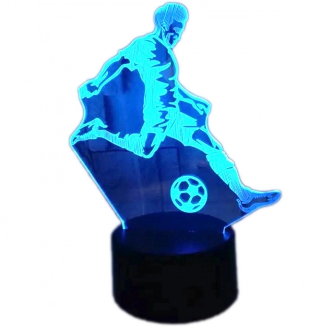 Zd98k 3d geleide voetballer nachtlamp
