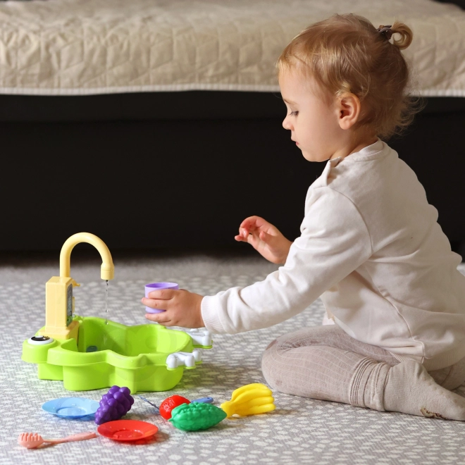 Woopie kinder gootsteen kikker met batterij en waterfunctie