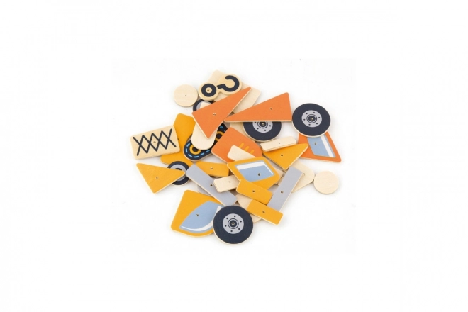 Houten hamer speelset bouwmachines