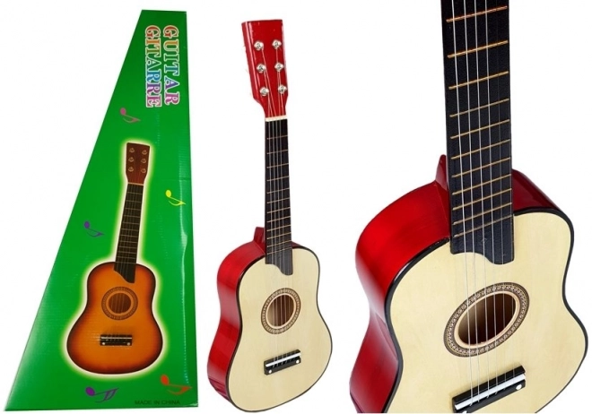 Houten gitaar met een kegelvormige room