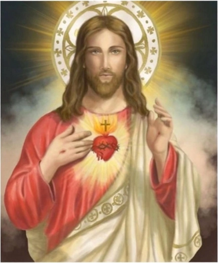 Diamond painting Jezus met hart 30 × 40 cm NORIMPEX