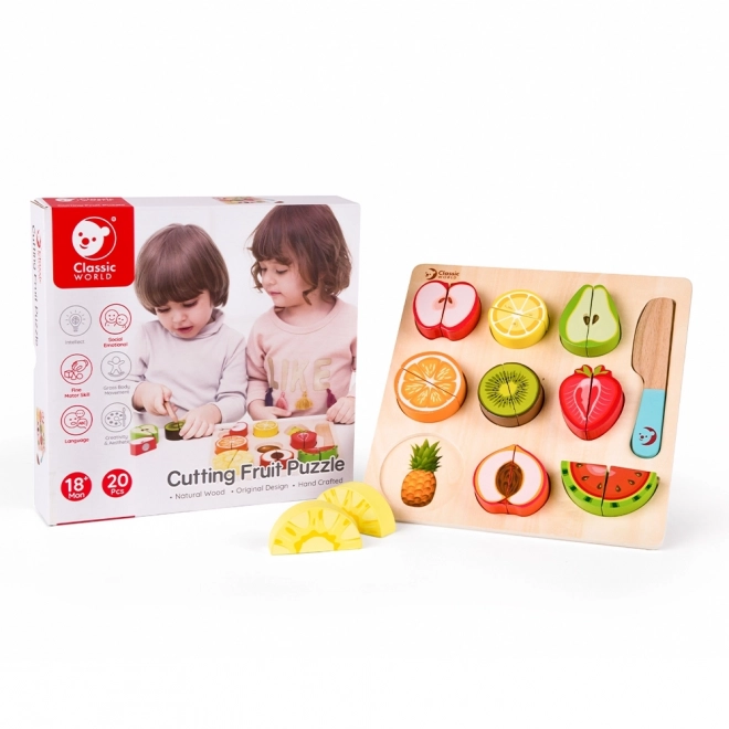 Klassiek Wereld Houten Fruitset voor Snijden Montessori Speelgoed
