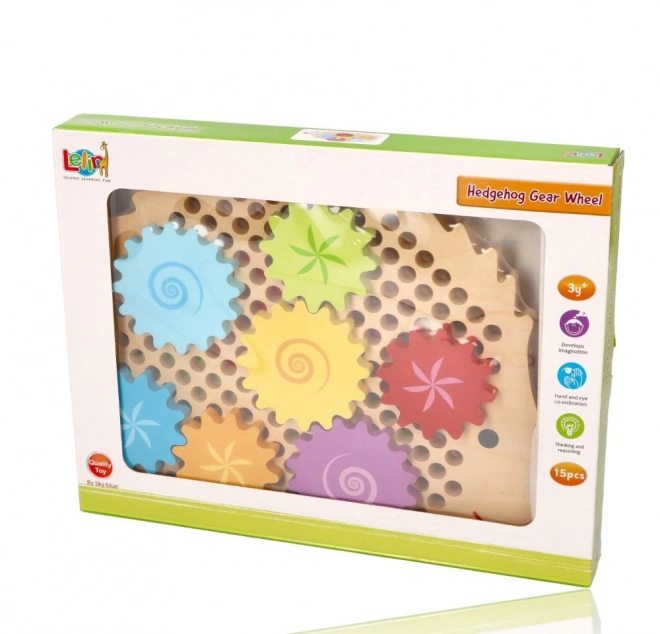 Puzzel Egel met tandwielen