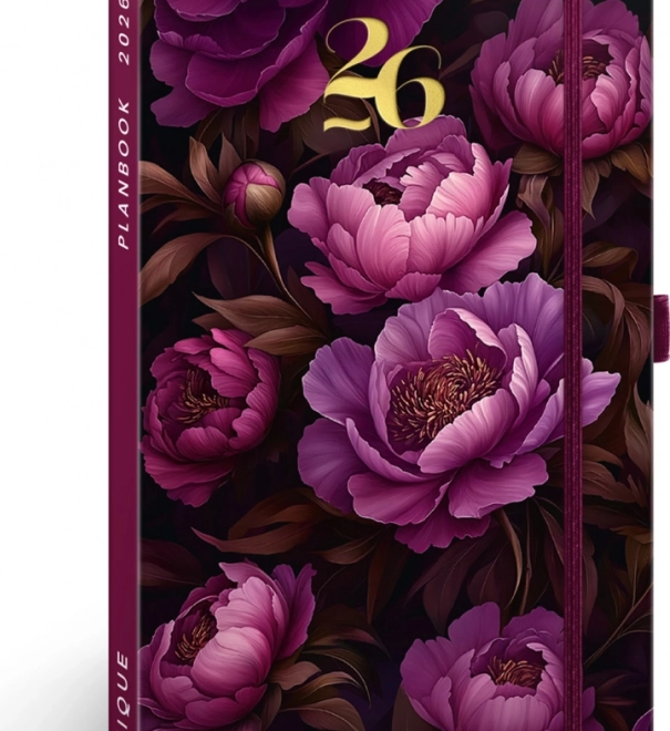 Notique agenda en notitieboek Paarse bloemen 2026