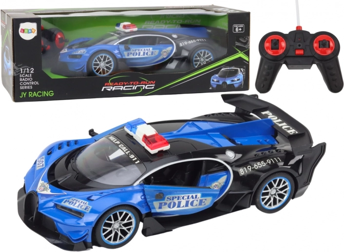 RC politiewagen op schaal 1:12, blauw