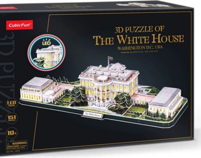 CUBICFUN 3D-puzzel Witte Huis met LED-verlichting (151 stukjes)