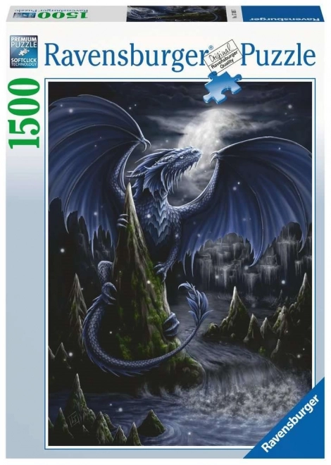 Puzzel 1500 stukjes zwarte draak Ravensburger