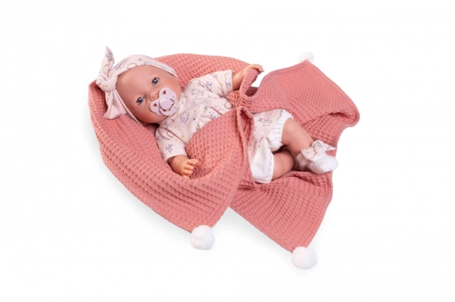 Antonio Juan 14258 BIMBA - knipperende babypop met geluiden en zacht stoffen lichaam - 37 cm