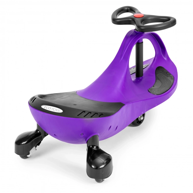 Rijdende autootje met LED-wielen paars ECOTOYS