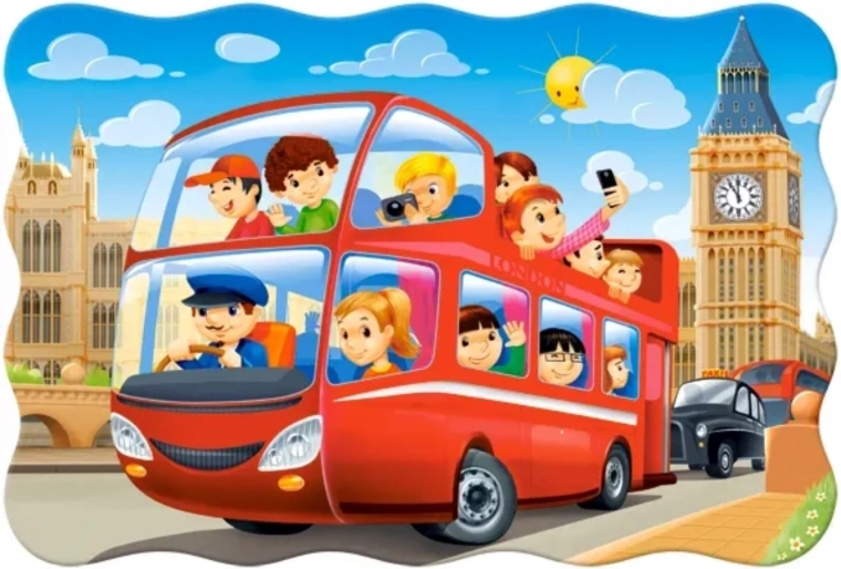 Castorland vloerpuzzel MAXI Londense bus 20 stukjes