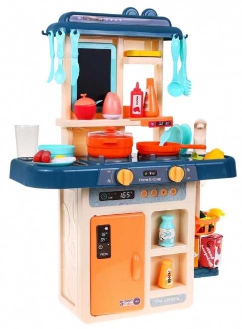 Kleurrijke keuken + interactieve stoombrander + kraan + accessoires - 42 delen