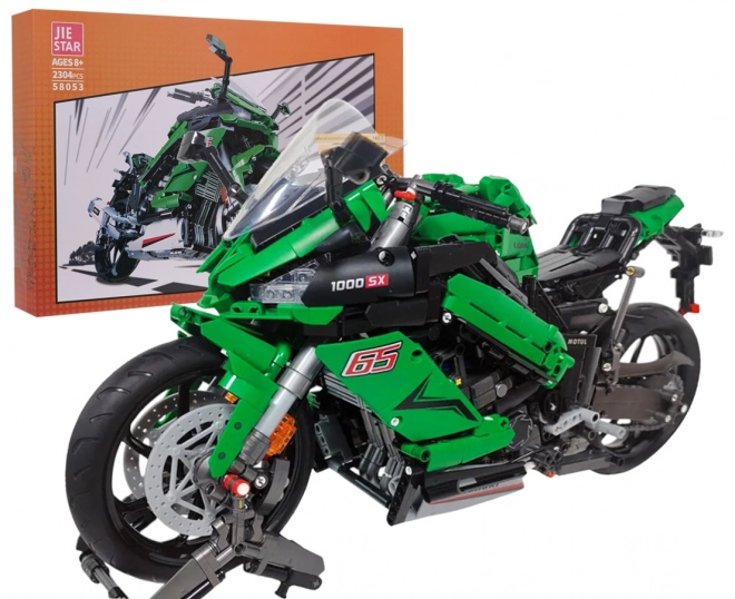 Bouwpakket Sportmotorfiets groen 2304 stukjes