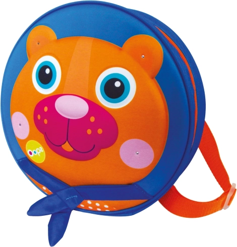 Ronde kinder rugzak met berenmotief 26,5 cm
