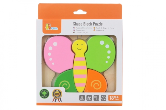 Houten puzzel voor de kleintjes - vlinder