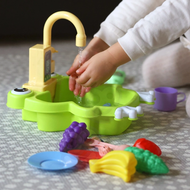 Woopie kinder gootsteen kikker met batterij en waterfunctie