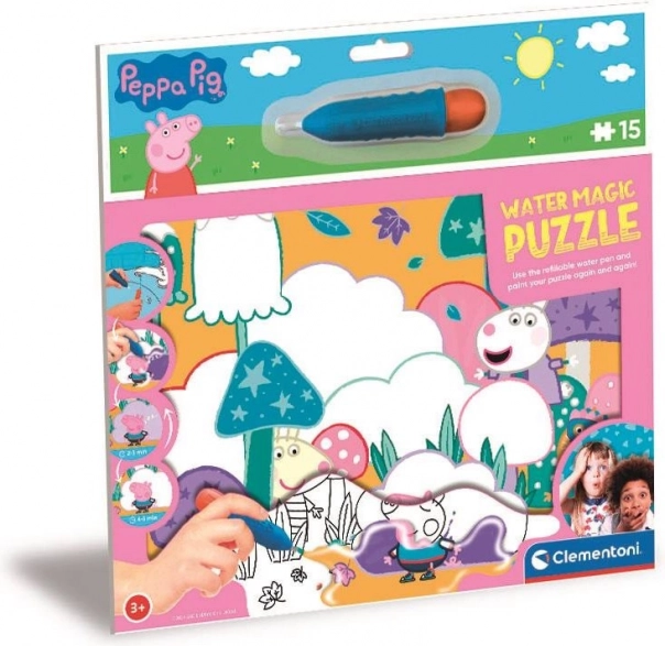 Magische waterpuzzel Peppa Pig 15 stukjes