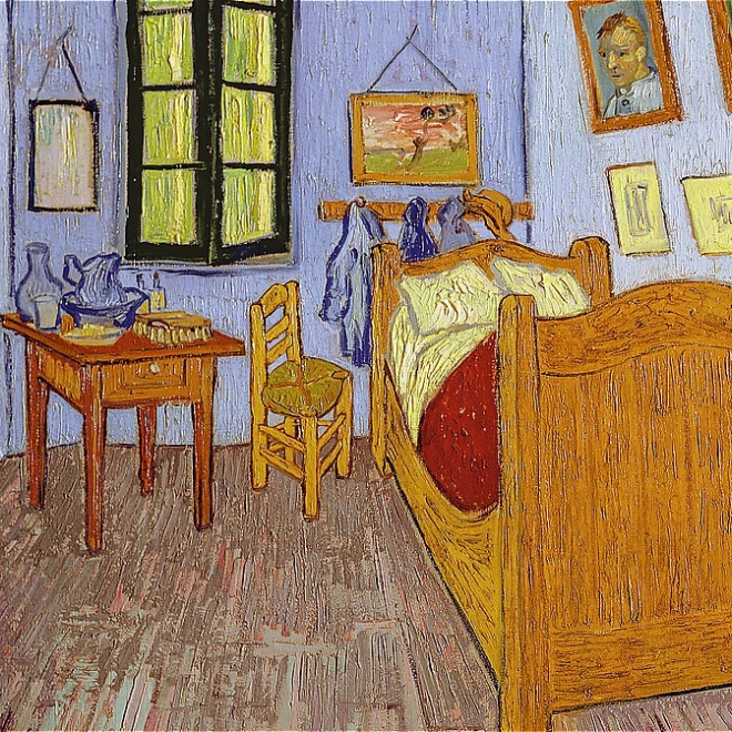 Artistieke puzzel in lijst Slaapkamer in Arles 500 stukjes
