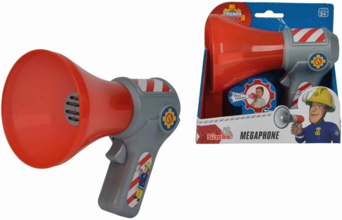 Megafoon Brandweerman Sam met stemvervorming 16 cm