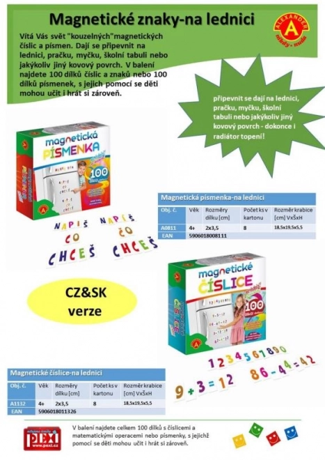 Magnetische letters voor de koelkast