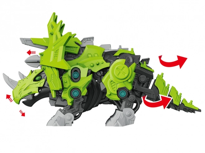 Bewegend model van een mechanische robot Triceratops