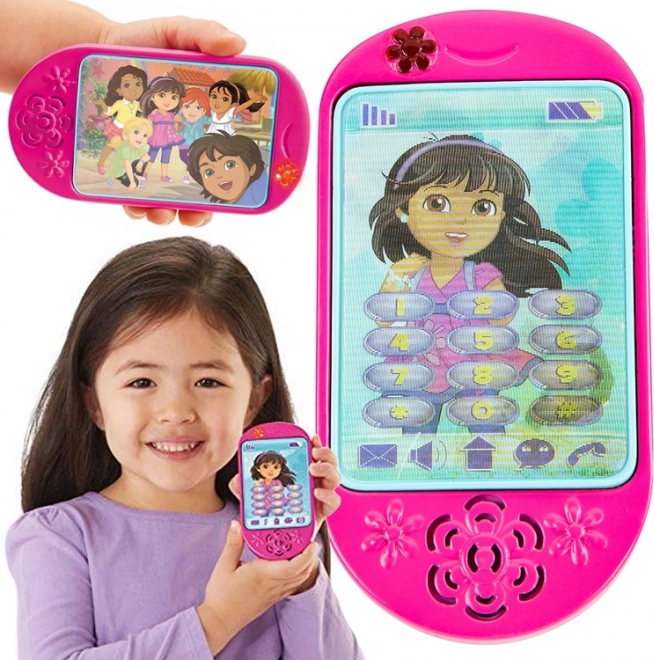 Interactieve kindertelefoon smartphone met Dora