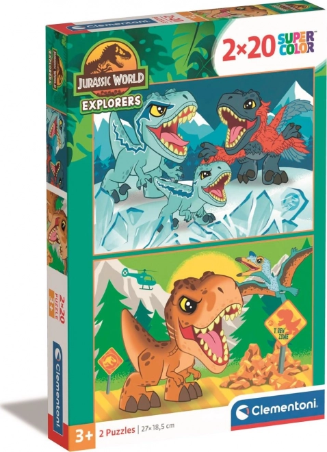 Puzzel 2x20 stukjes Jurassic World
