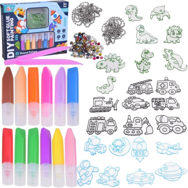 Uitgebreide DIY creatieve sleutelhanger set ZA5209