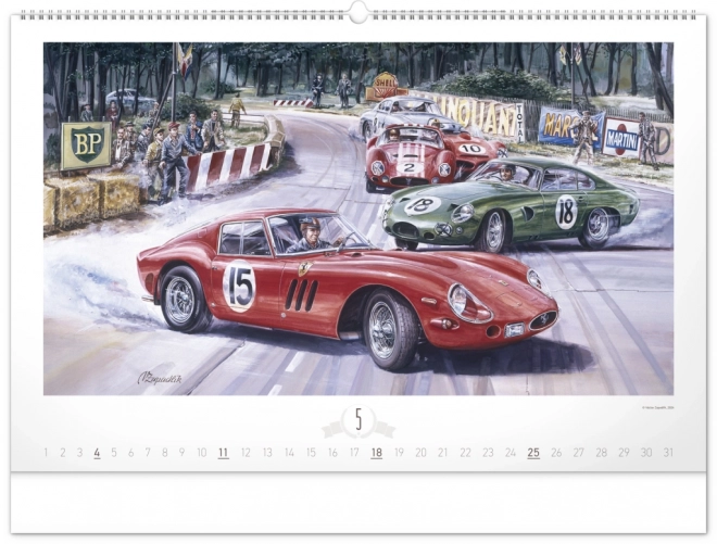 NOTIQUE Muurkalender Oldtimers – Václav Zapadlík 2025, 64 x 42 cm
