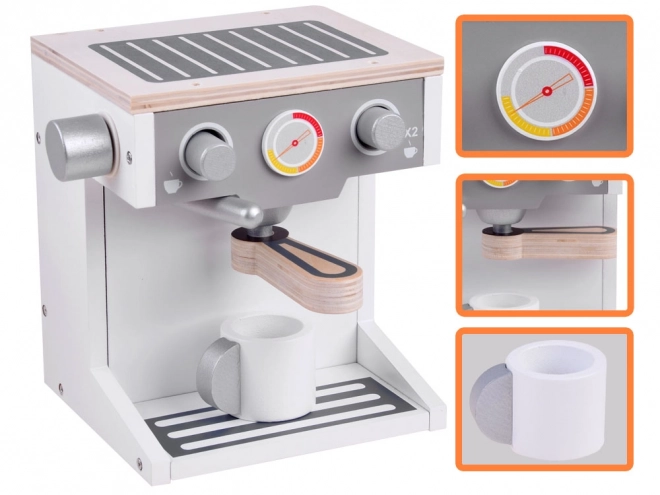 Houten speelgoed koffiezetapparaat voor kinderen
