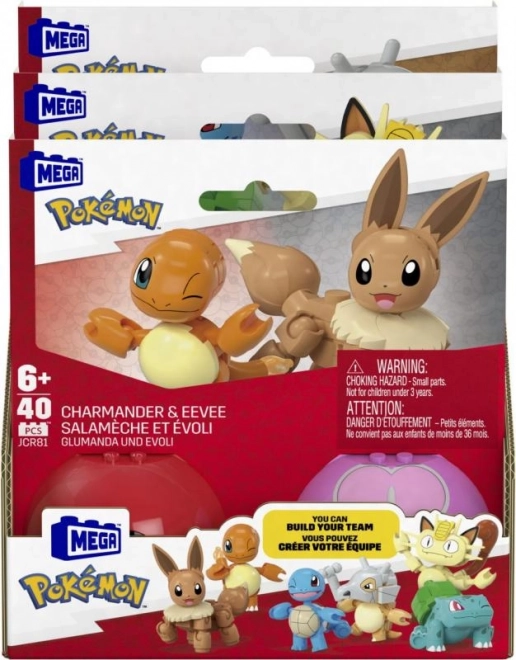 Constructieset Pokémon Poké Ball Charmander en Eevee