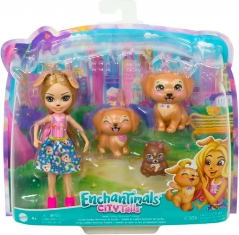 Enchantimals pop Gerika Golden Retriever met puppy’s en eekhoorn