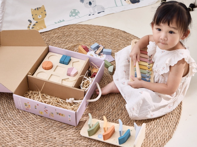 Houten activityset voor kinderen