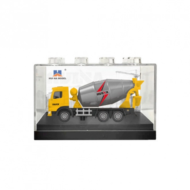 Collector's model betonmixer Huina geel 1:80