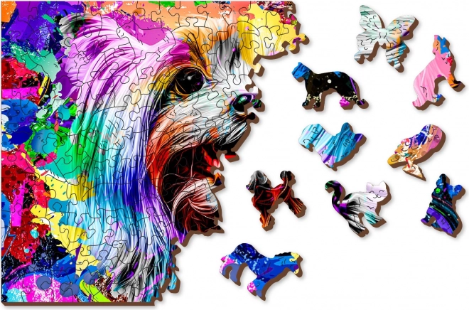Houten puzzel Pop Art Yorkshire Terrier van Wooden City