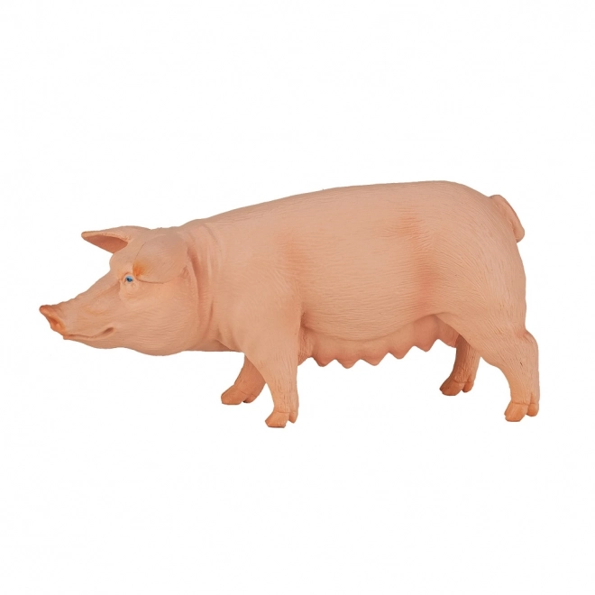 Realistische plastic figuur van een zeug