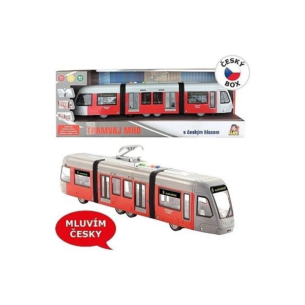 Tram met echte aankondigingen