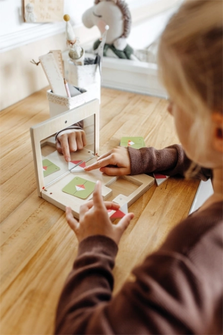Kleine voet Symmetrie Spel met spiegel
